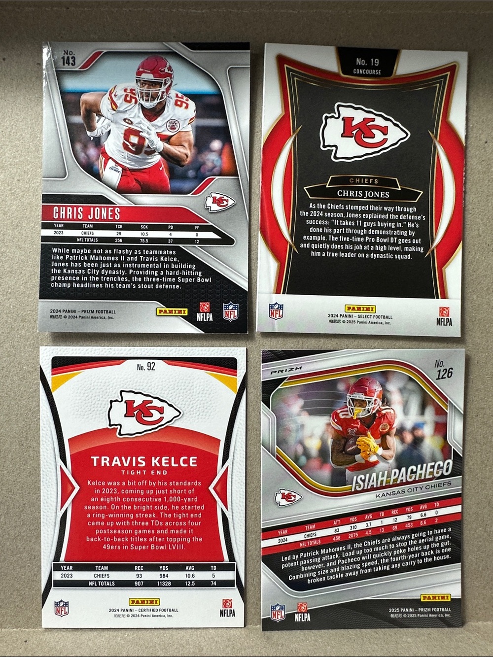 Patrick Mahomes/Travis Kelce Chiefs lot of 20 w/Chris Jones & Pacheco - Picture 11 of 11